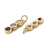Brass Cubic Zirconia Pendants X-ZIRC-C024-15G-3