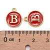 Golden Plated Alloy Enamel Charms X-ENAM-S118-03B-3