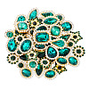 100Pcs Teardrop/Heart/Star Sew on Rhinestones GACR-TA0001-07C-2