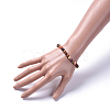 Wood Beads Stretch Bracelets BJEW-JB05050-01-3