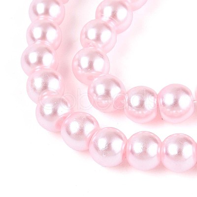 Baking Paint Pearlized Glass Pearl Round Bead Strands X-HY-Q003-6mm-05-01-1