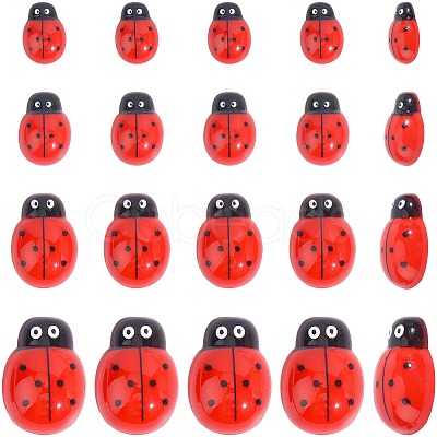 120Pcs 4 Styles Opaque Resin Cabochons CRES-PA0001-03-1