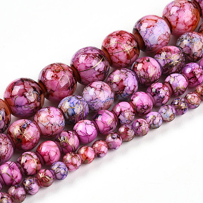 Baking Paint Glass Beads X1-DGLA-N003-8mm-B03-1