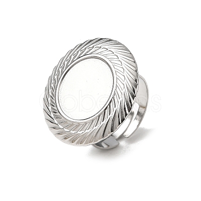 304 Stainless Steel Cuff Ring Components STAS-P403-04P-1