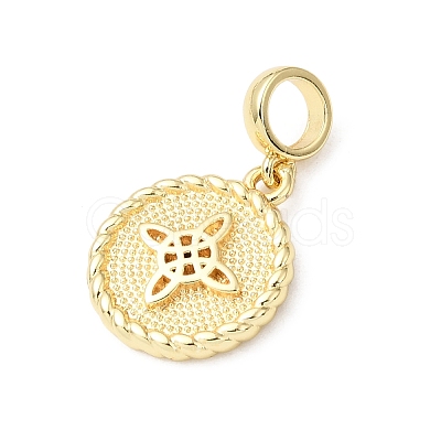 Brass European Style Dangle Charms KK-E799-08G-1