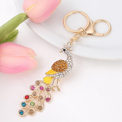 Alloy Rhinestone Keychain PW-WG42533-04-1