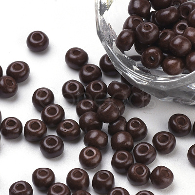 Baking Paint 6/0 Glass Seed Beads SEED-Q025-4mm-M04-1