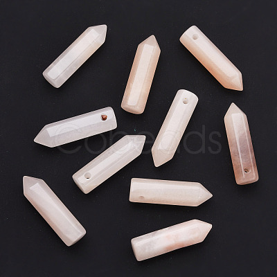 Watermelon Stone Glass Pointed Pendants G-D460-01R-1