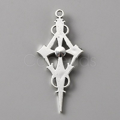 Siam Rhinestone Cross Pendant with Red Enamel LS-ENAM-WH0001-06AS-04-1