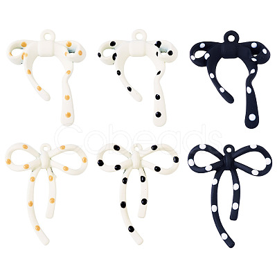 12Pcs 6 Styles Spray Painted Alloy Enamel Pendants ENAM-TA0003-03-1