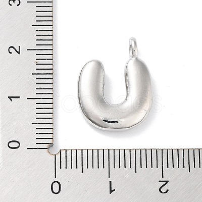 Rack Plating Brass Balloon Letter Pendants KK-C050-01P-U-1