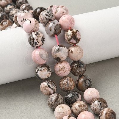 Natural Argentina Rhodonite Beads Strands G-G271-B02-12mm-1