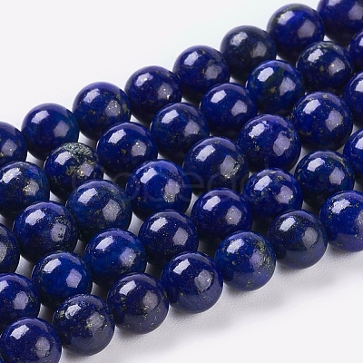 Natural Lapis Lazuli Beads Strands X-G-G087-6mm-1