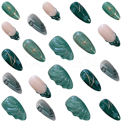 1 Bag ABS Plastic Press On False Nails MRMJ-CP0001-60-1