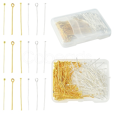 240Pcs 6 Styles Brass Ball Head Pins FIND-YW0005-16-1