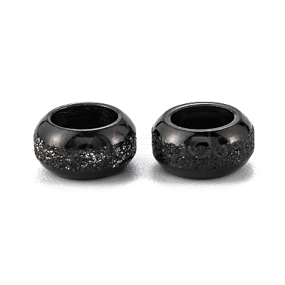Frosted 201 Stainless Steel European Beads X-STAS-B020-13EB-1
