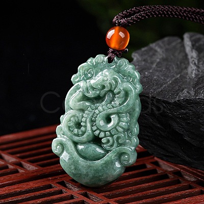 Natural Jadeite Pendant Necklaces G-H306-05-06-1
