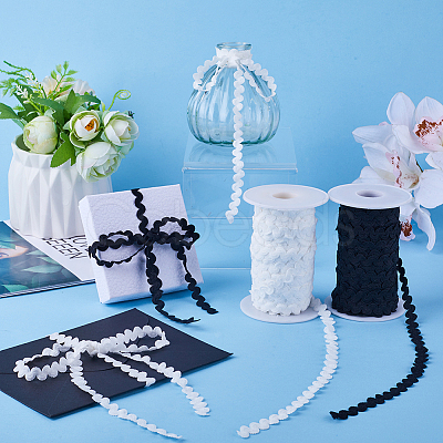 25M Nylon S Shaped Lace Ribbon OCOR-GF0003-60A-1