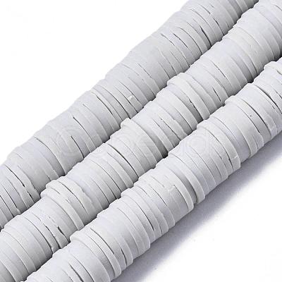 Flat Round Handmade Polymer Clay Beads CLAY-R067-10mm-39-1
