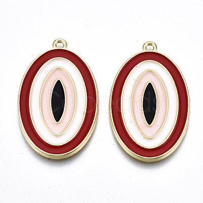 Eco-Friendly Alloy Enamel Pendants ENAM-Q438-008-NR-1