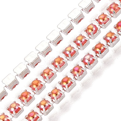 Iron & ABS Plastic Imitation Pearl Tennis Chains CH-Q006-01A-07-1