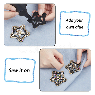 6Pcs 6 Colors Computerized Embroidery Cloth Sew on Patches DIY-FG0002-37-1