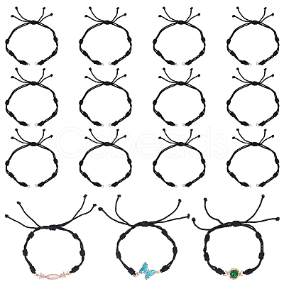 15Pcs Adjustable Braided Nylon Cord Bracelet Making AJEW-UN0003-22-1