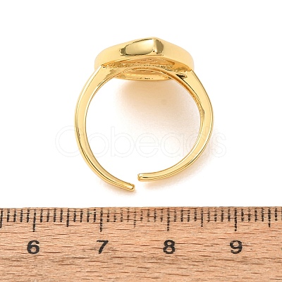 Brass Micro Pave Cubic Zirconia Cuff Open Rings CU-CBAB3AD-14G-1