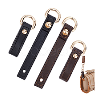 4Pcs 2 Colors Imitation Leather Suspension Clasps PURS-PH0001-31-1
