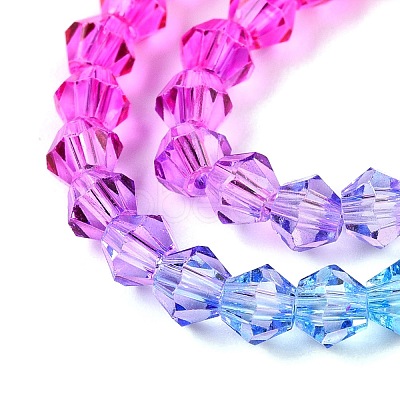 Gradient Color Baking Painted Glass Bead Strands DGLA-A039-T2mm-A08-1