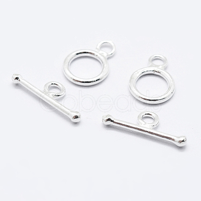 925 Sterling Silver Toggle Clasps X-STER-K167-078S-1