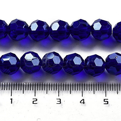 Electroplate Transparent Glass Beads Strands EGLA-A035-T10mm-A06-1