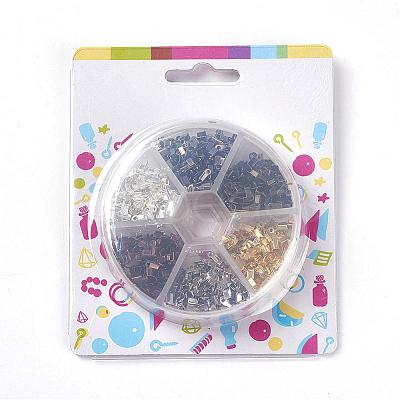 1 Box 1380PCS 6 Colors Iron Folding Crimp Ends IFIN-JP0008-01-1