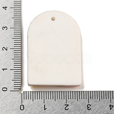 Geometrical Shape with Fruit Handmade Polymer Clay Pendants CLAY-E008-01C-1