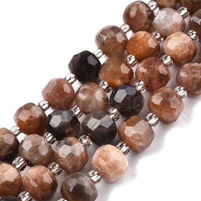 Natural Black Sunstone Beads Strands G-N327-08P-1