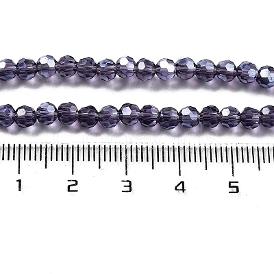 Electroplate Transparent Glass Beads Strands LS-EGLA-A035-T4mm-A15-1