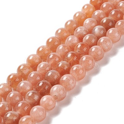 Natural Sunstone Beads Strands G-A205-28B-1