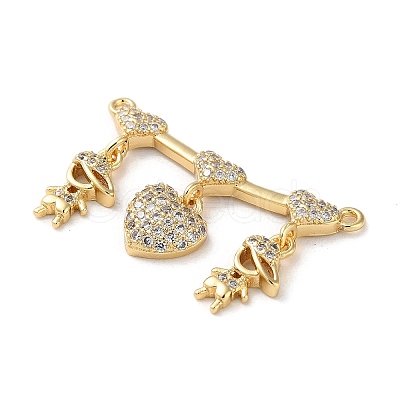 Brass Pave Cubic Zirconia Pendants KK-M287-05G-A-1