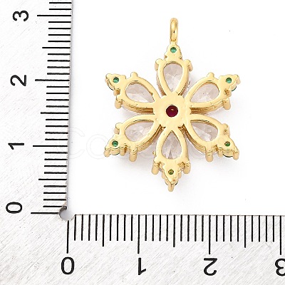 Rack Plating Brass with Cubic Zirconia Pendants KK-Q010-11G-1