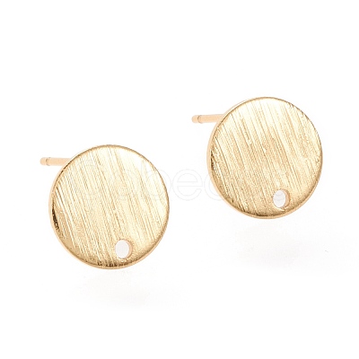 Brass Stud Earring Findings KK-F820-41G-1
