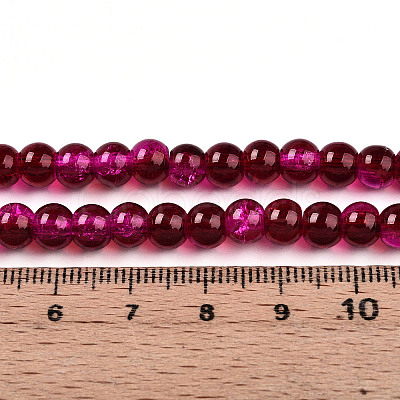 Crackle Glass Beads Strands X-CCG-Q002-6mm-08-1