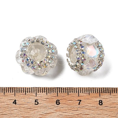 Acrylic Rhinestone Rondelle Beads OACR-S048-02J-1