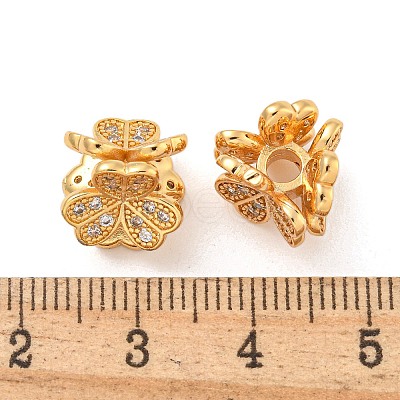 Brass Micro Pave Clear Cubic Zirconia Beads KK-Z072-17G-1