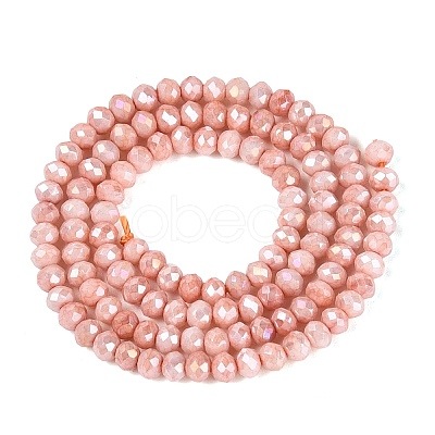 Anti-Tarnish Electroplate Rondelle Glass Beads Strands EGLA-T021-3mm-17-15-1