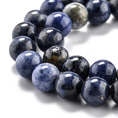 Natural Dumortierite Quartz Beads Strands G-L574-07B-1