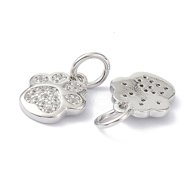 Brass Micro Pave Cubic Zirconia Charms LS-ZIRC-C022-22P-1