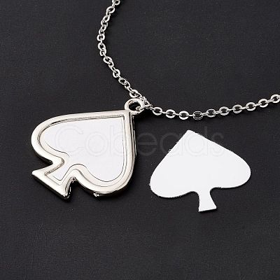 Sublimation Blank Aluminum Pendant Necklace NJEW-E020-02P-01-1