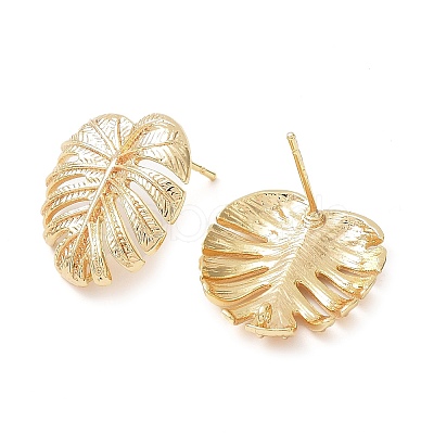 Brass Stud Earring Findings KK-C031-27G-1