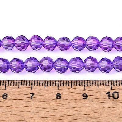 Baking Paint Transparent Glass Beads Strands DGLA-A035-T6mm-A11-1