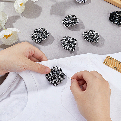 16Pcs Nylon Flower Ornament Accesories DIY-FH0007-91-1